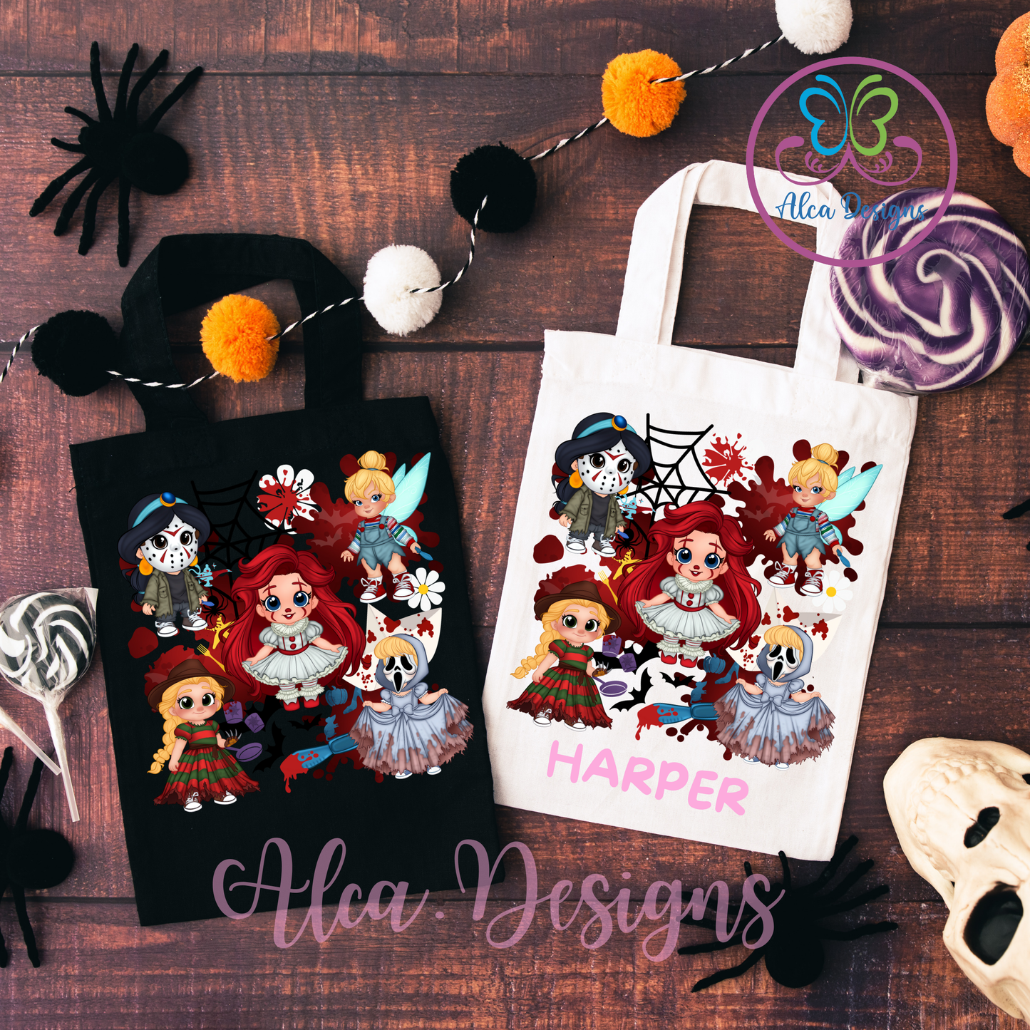 Spooky baby Disney Princesses tote bag