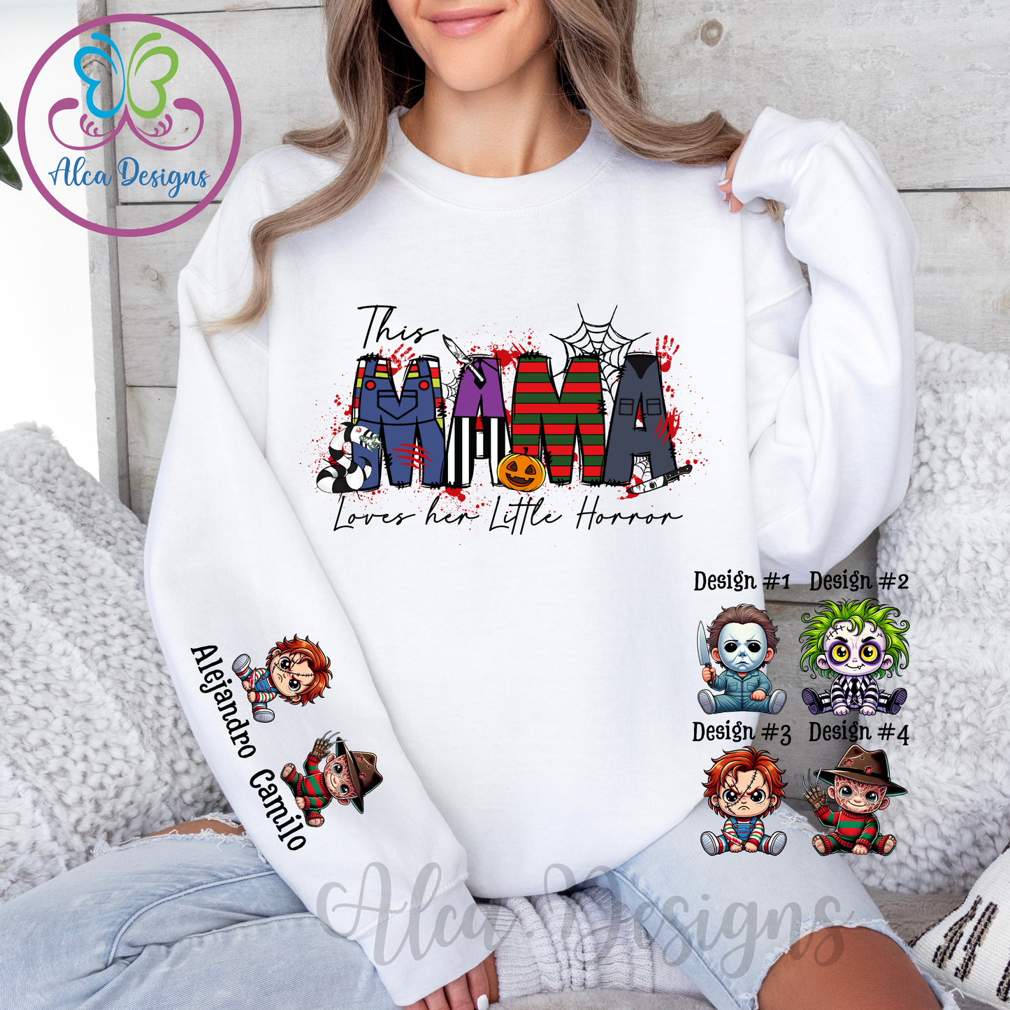 This Mama Loves Her Little Horror Hoodie/Crewneck