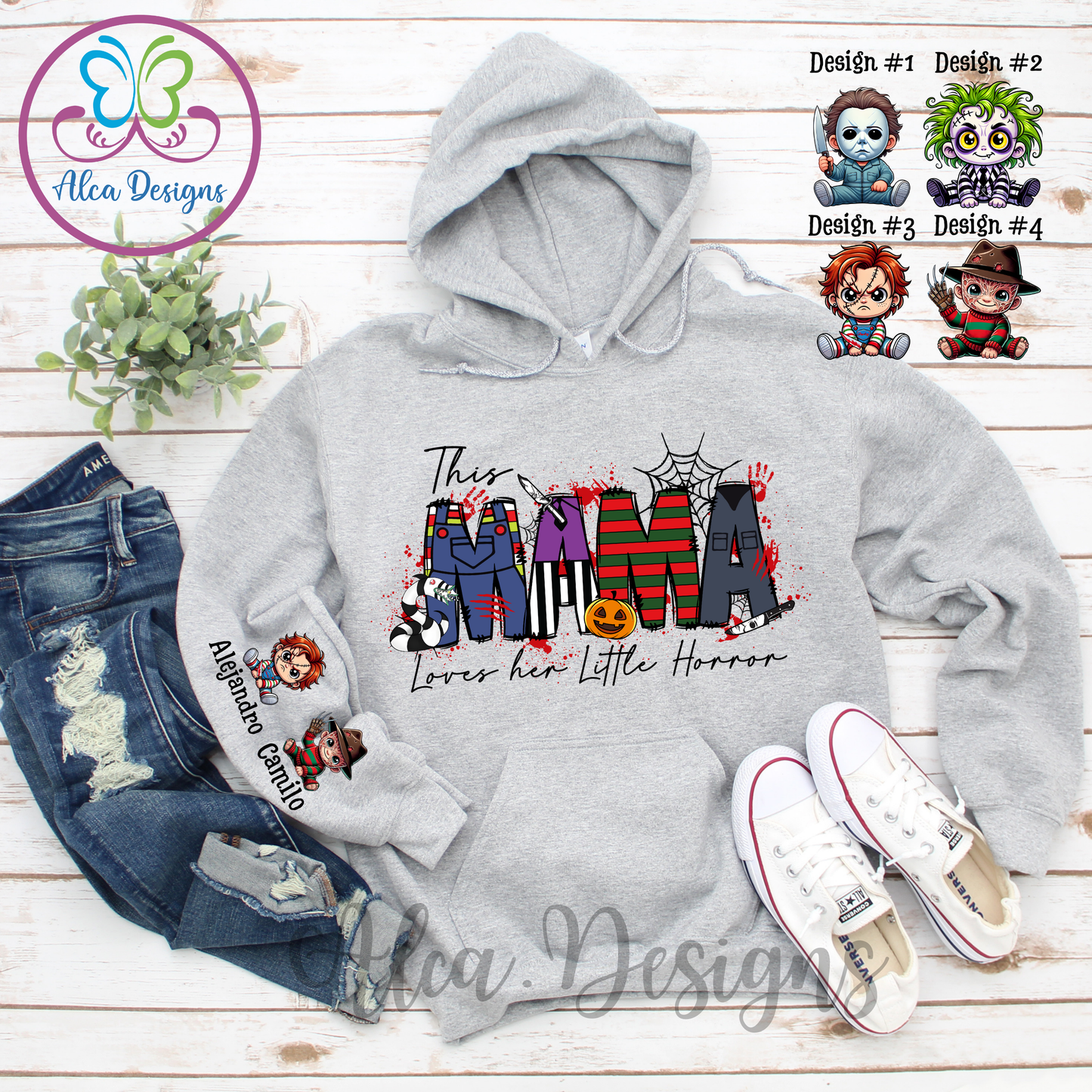 This Mama Loves Her Little Horror Hoodie/Crewneck