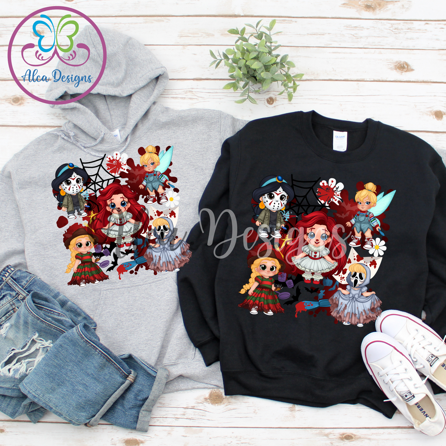 Spooky Disney Princesses Hoodie/Crewneck