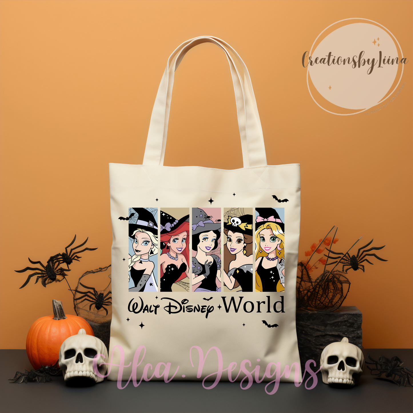 Spooky Disney Princess tote bag